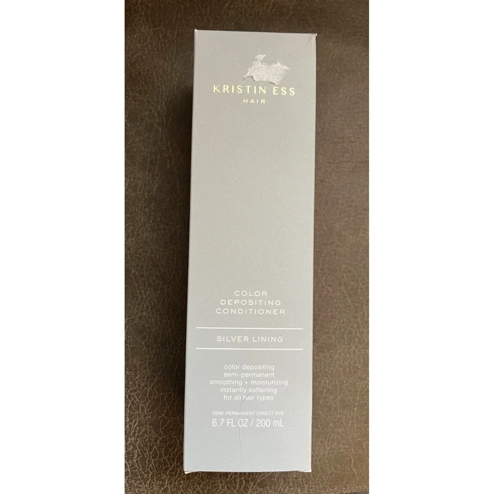 Kristin Ess Color Depositing Conditioner 6.7 Oz SILVER Lining For All Hair NIB